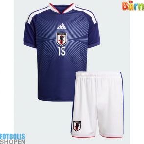 Billiga Japan Daichi Kamada #15 Hemmatröja Barn VM 2026 Kortärmad (+ Korta byxor)
